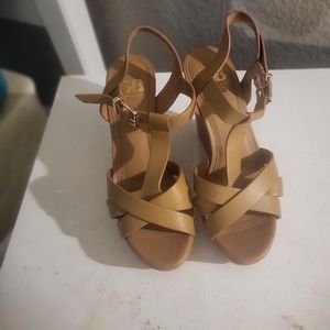 Gianni Bini tan wedge sandals